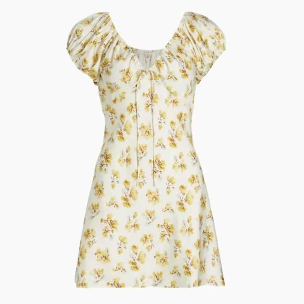 DÔEN Sera Floral Silk-Blend Minidress